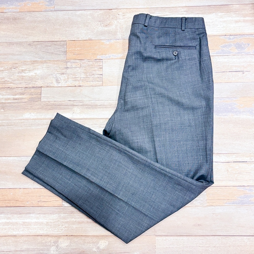 RALPH LAUREN Gray‎ Wool Dress Pants Tailored Office Formal | Size 40 *